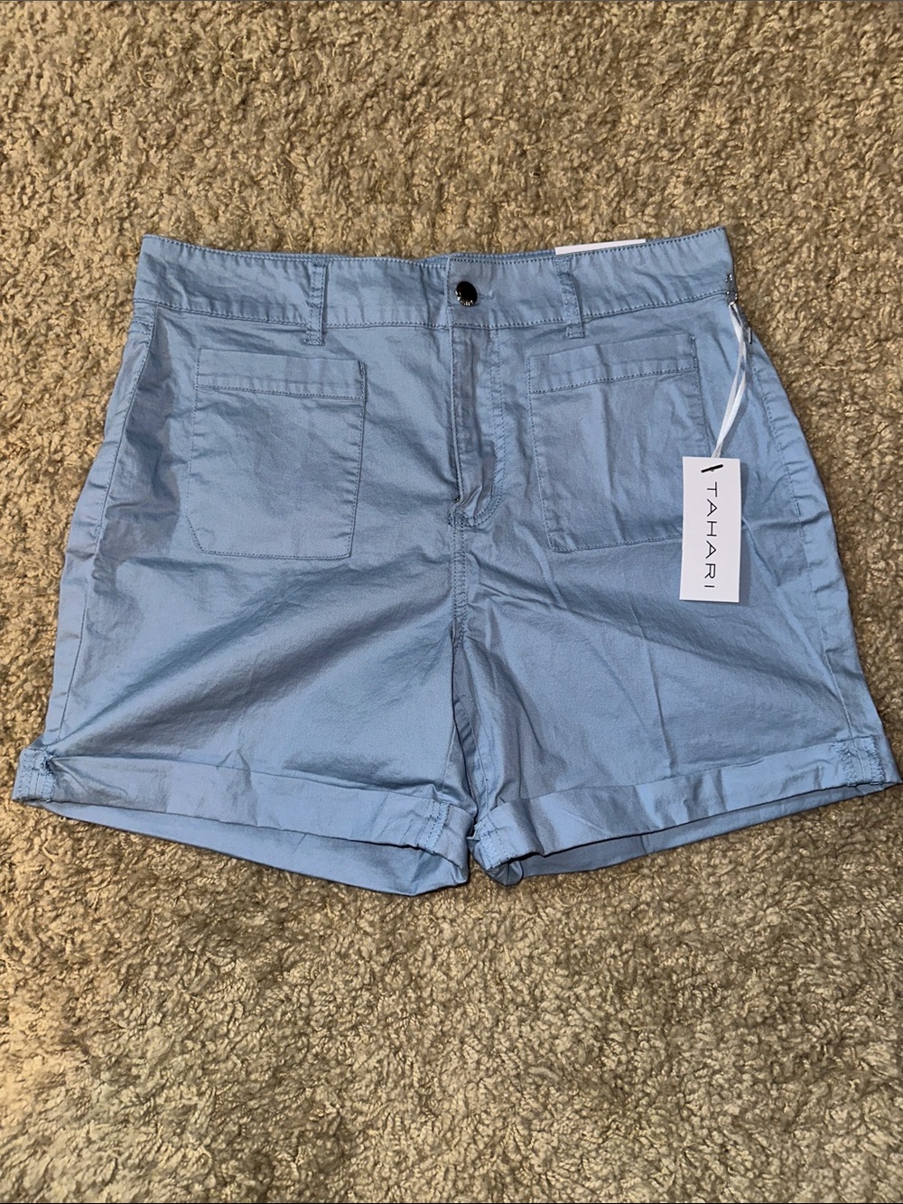 NWT Tahari Faded Denim Color Shorts (6)